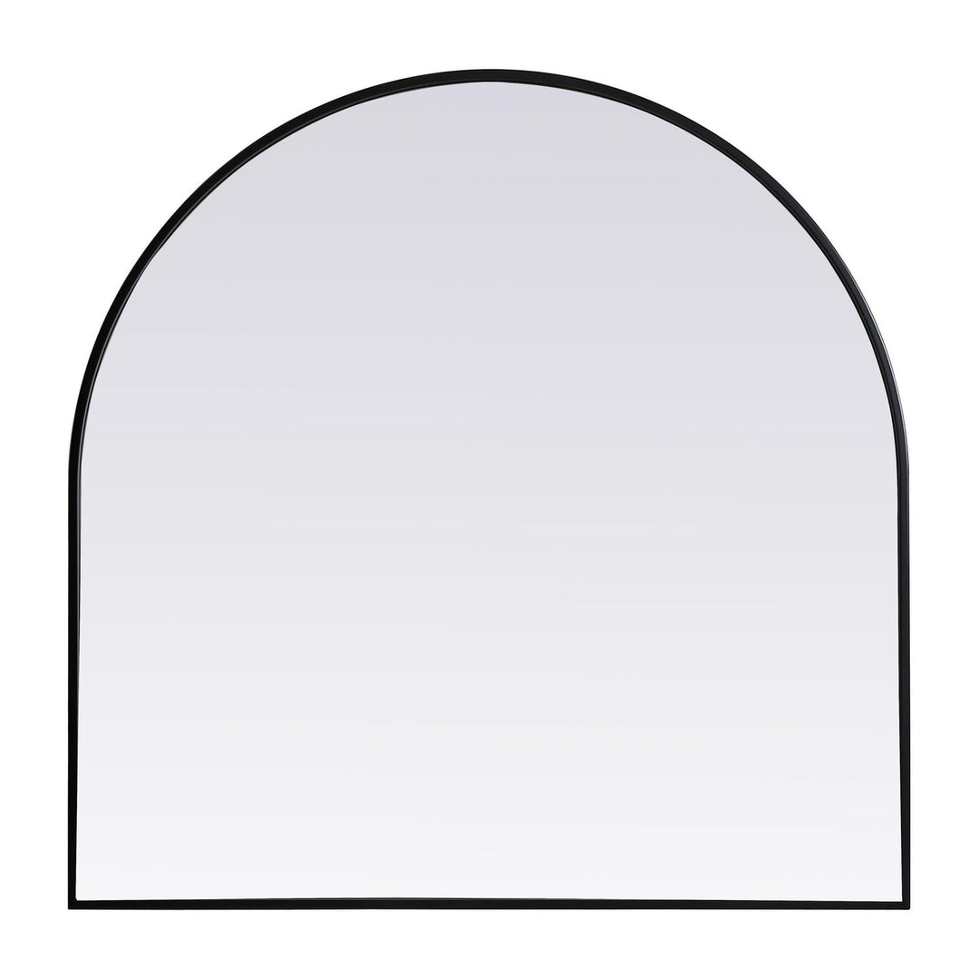 Metal Frame Arch Mirror II in Black by Elegant