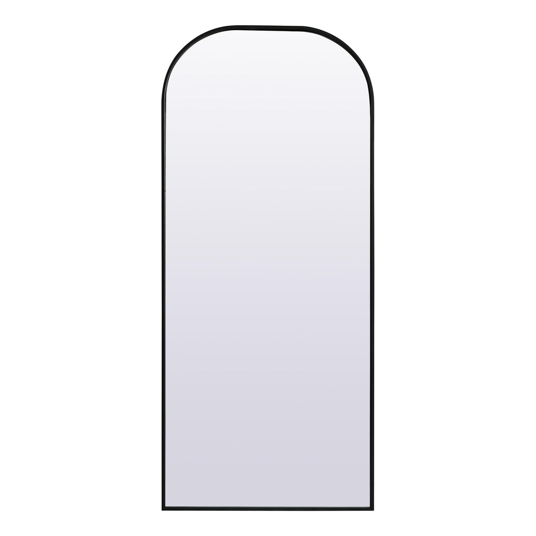 Metal Frame Arch Mirror in Black by Elegant