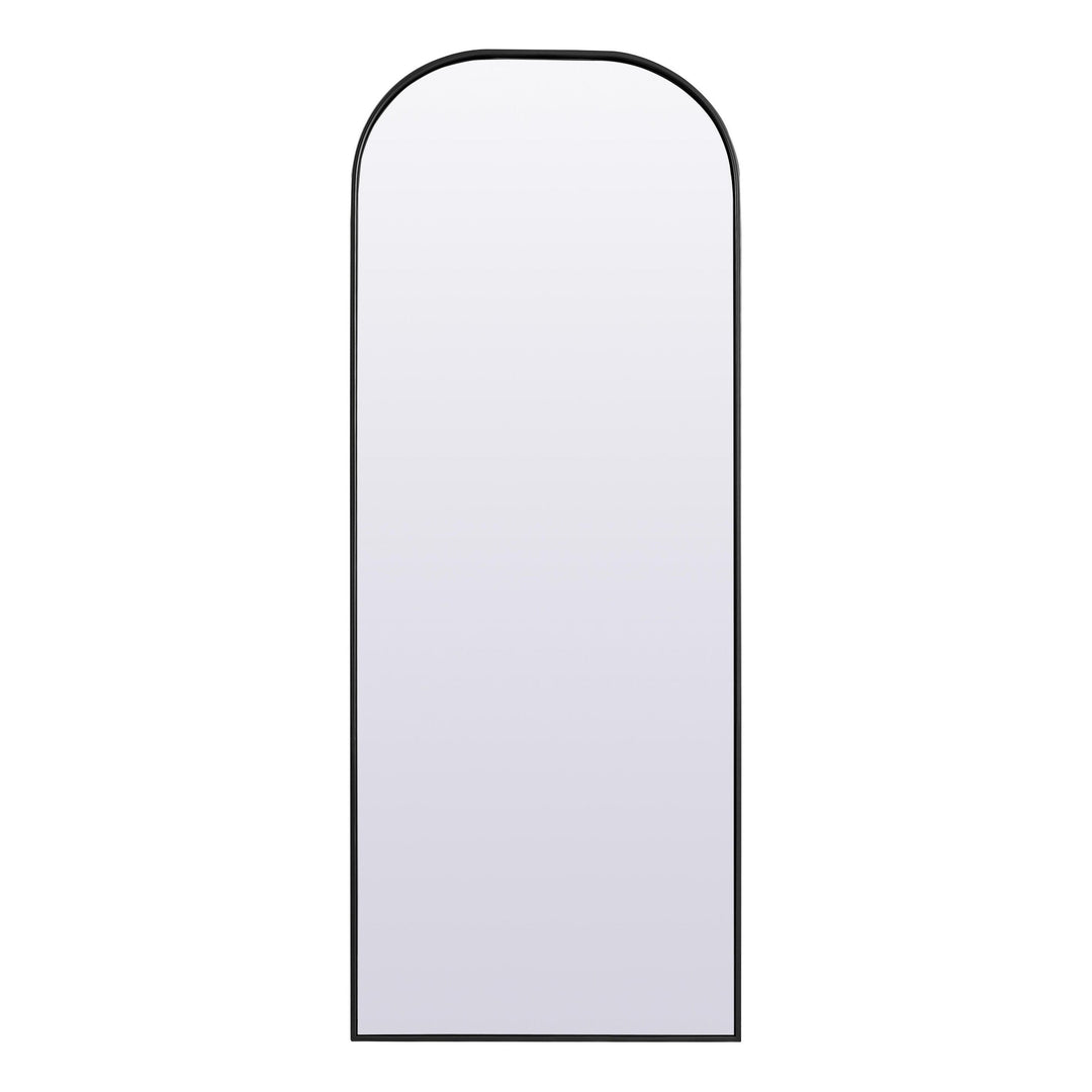 Metal Frame Arch Mirror in Black by Elegant
