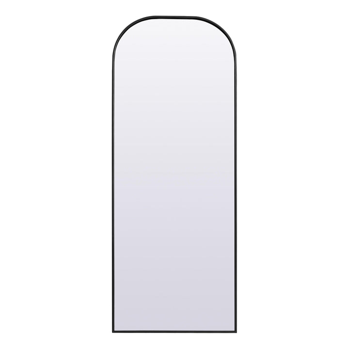 Metal Frame Arch Mirror in Black by Elegant