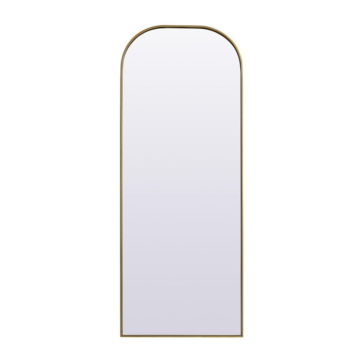 Metal Frame Arch Mirror in Brass by Elegant