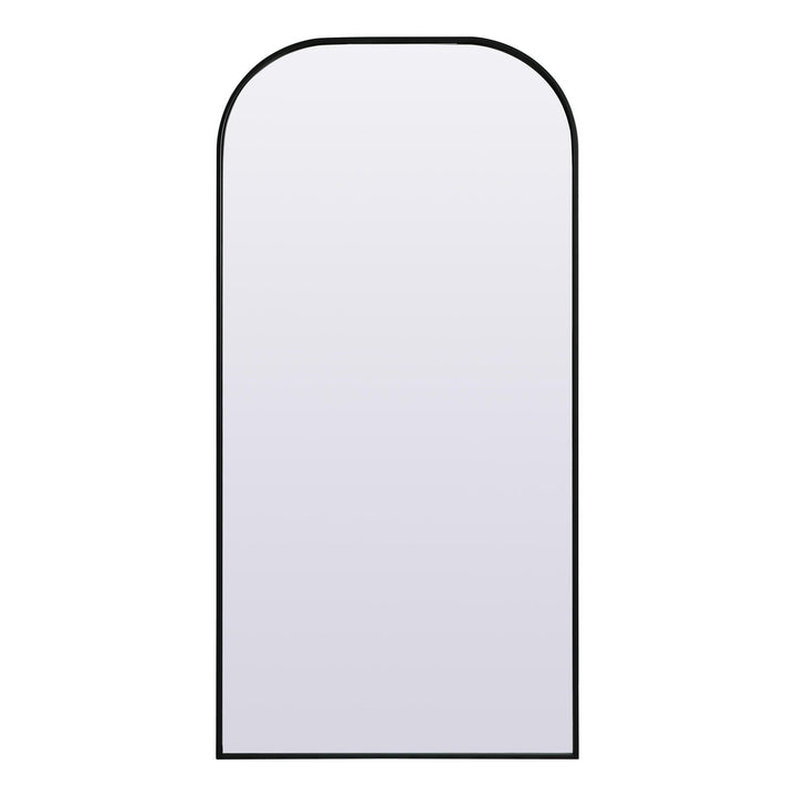 Metal Frame Arch Mirror in Black by Elegant