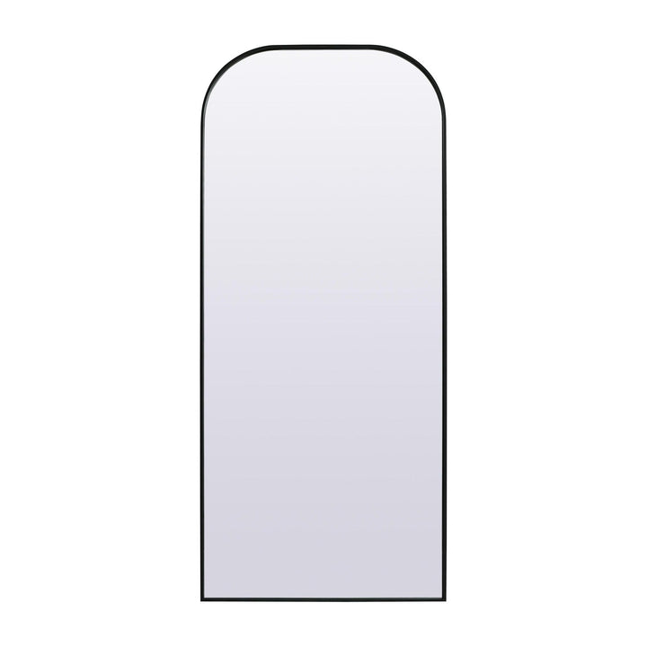 Metal Frame Arch Mirror in Black by Elegant