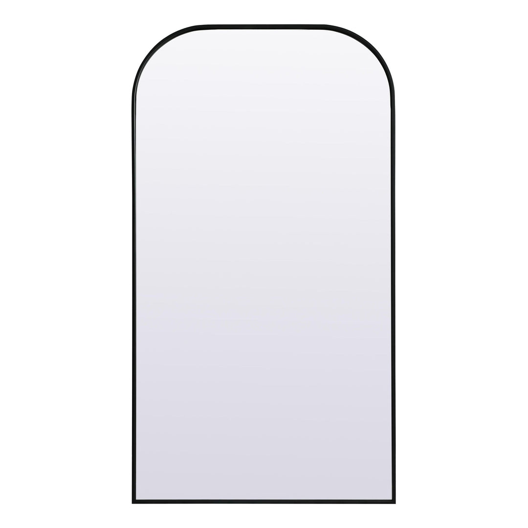 Metal Frame Arch Mirror in Black by Elegant