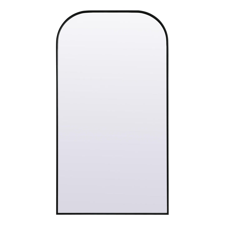 Metal Frame Arch Mirror in Black by Elegant