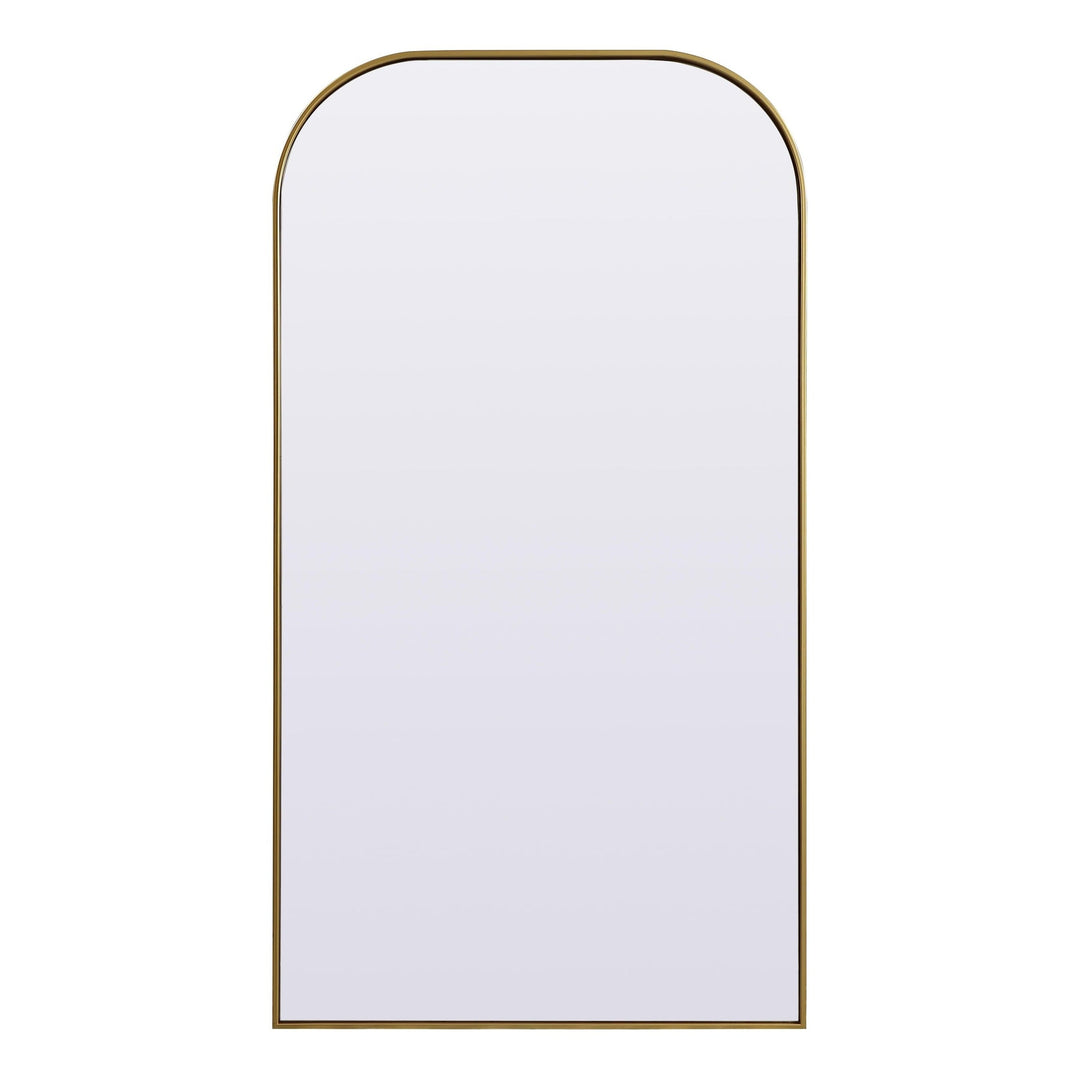 Metal Frame Arch Mirror in Brass by Elegant