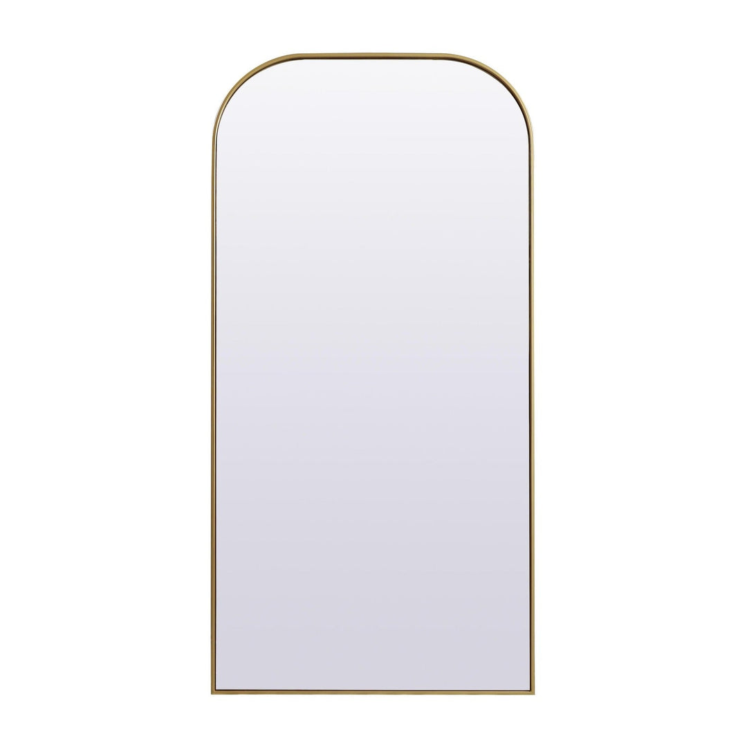 Metal Frame Arch Mirror in Brass by Elegant
