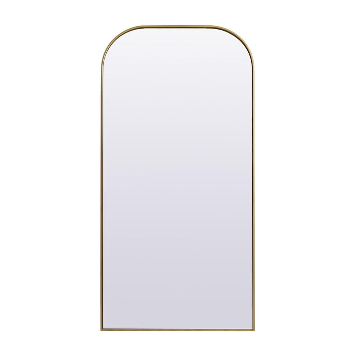 Metal Frame Arch Mirror in Brass by Elegant