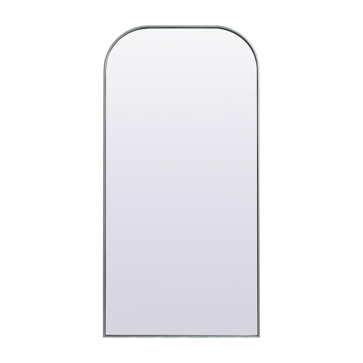 Metal Frame Arch Mirror in Silver by Elegant
