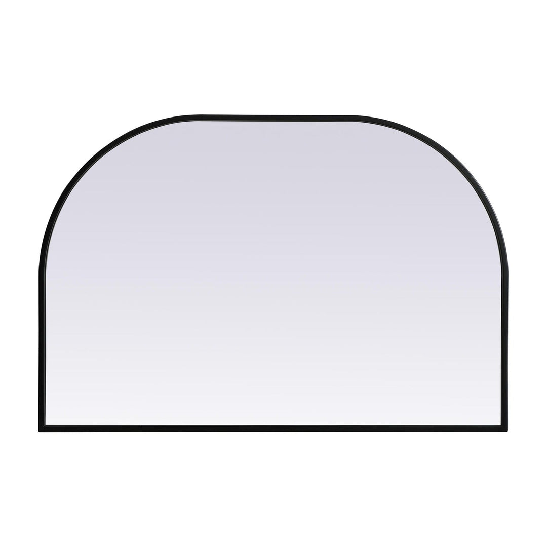 Metal Frame Arch Mirror in Black by Elegant
