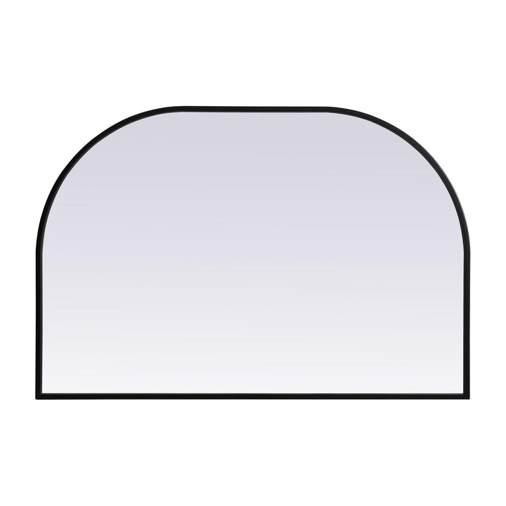 Metal Frame Arch Mirror in Black by Elegant