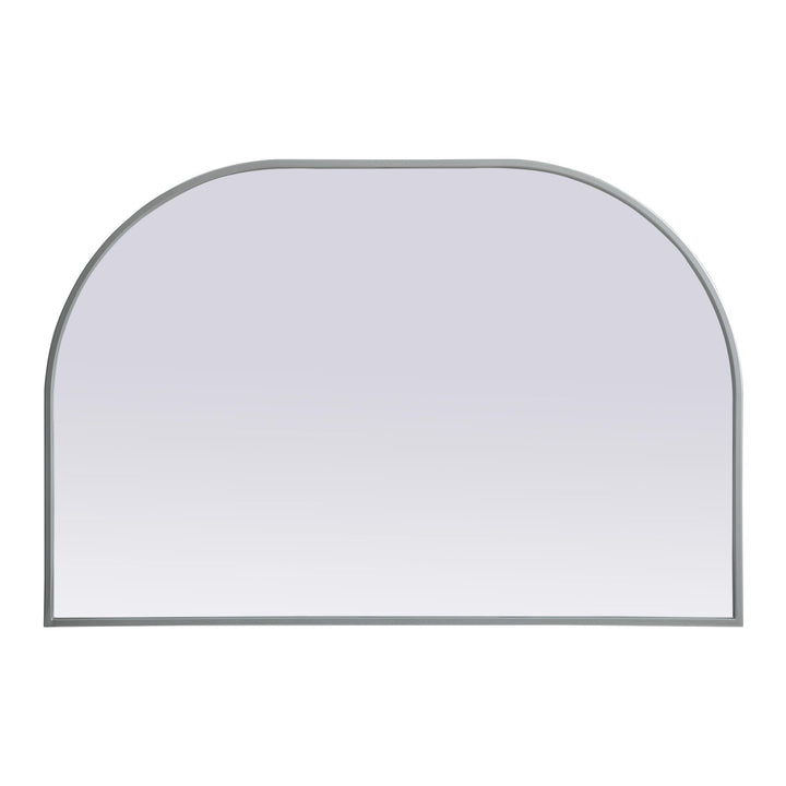 Metal Frame Arch Mirror in Silver by Elegant