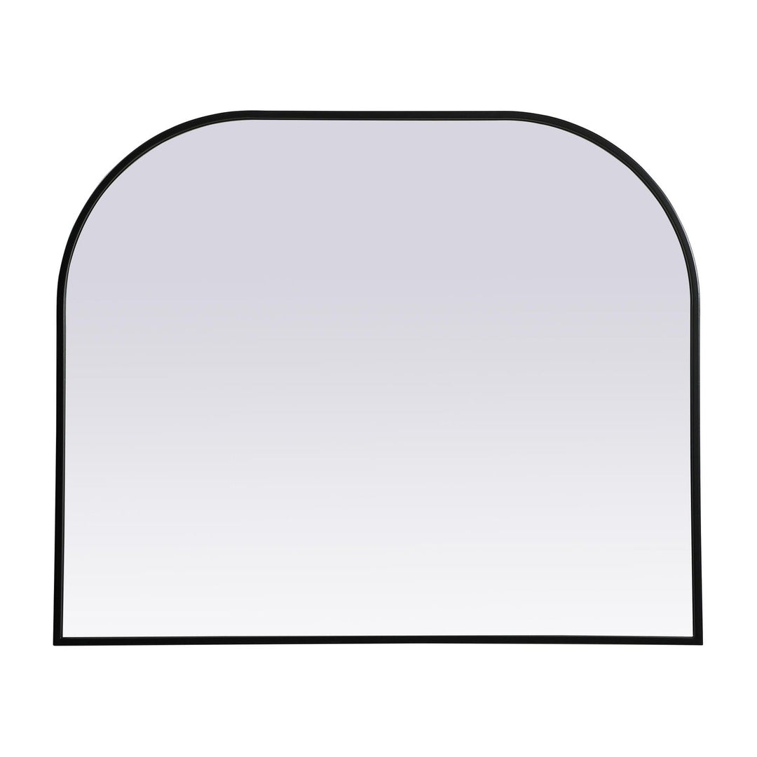 Metal Frame Arch Mirror in Black by Elegant