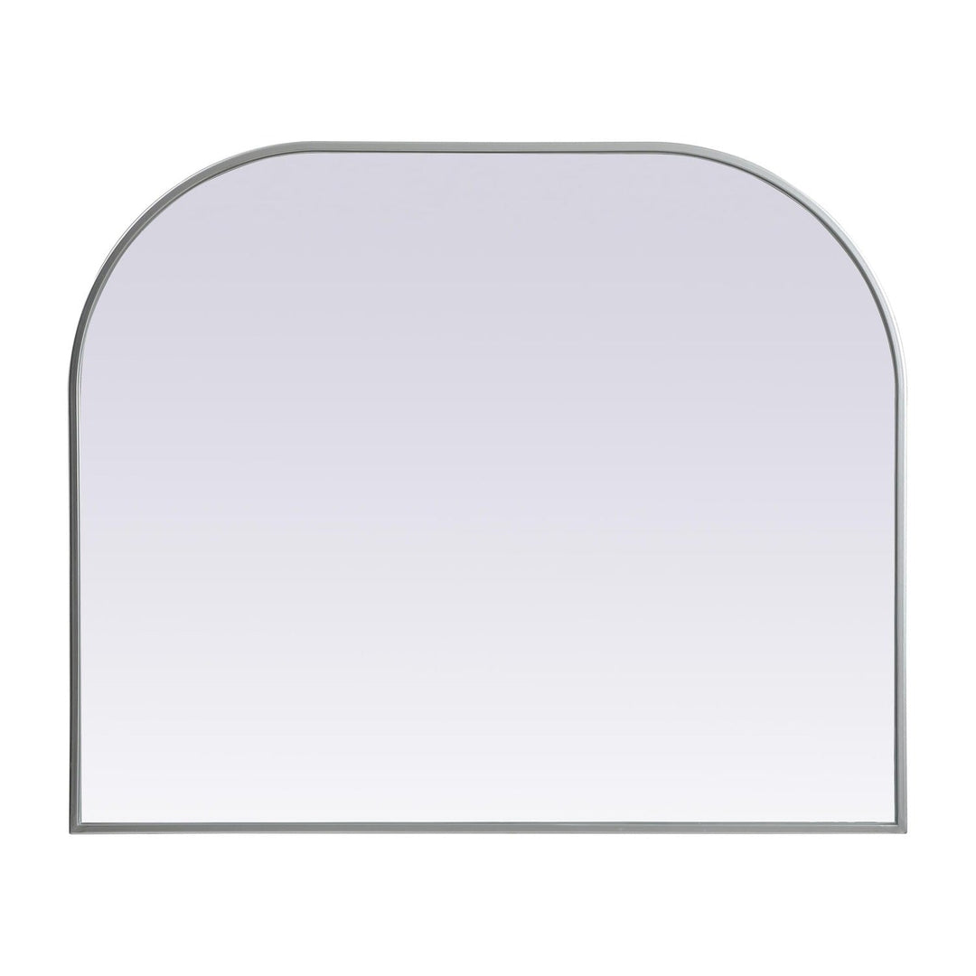 Metal Frame Arch Mirror in Silver by Elegant