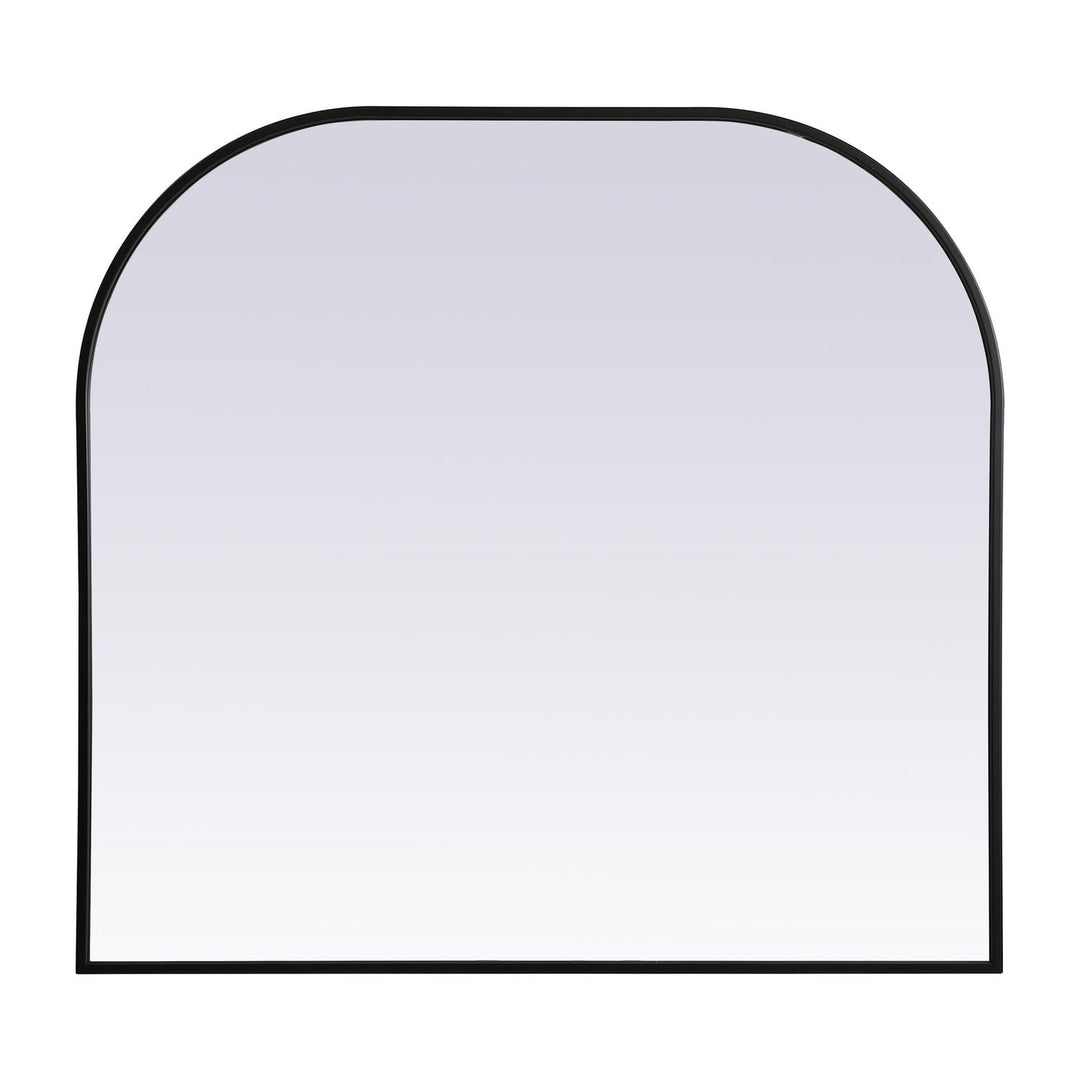 Metal Frame Arch Mirror in Black by Elegant