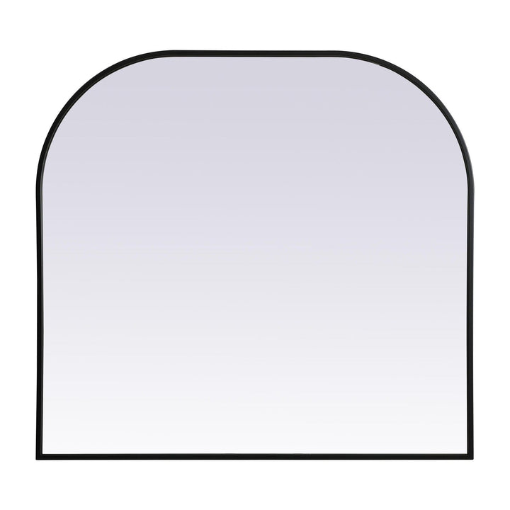 Metal Frame Arch Mirror in Black by Elegant