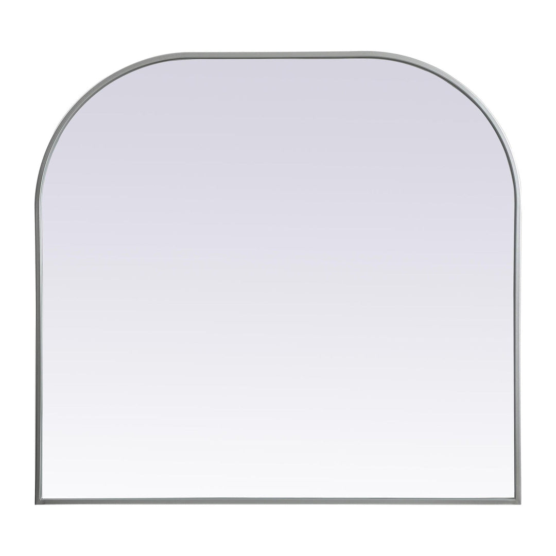 Metal Frame Arch Mirror in Silver by Elegant