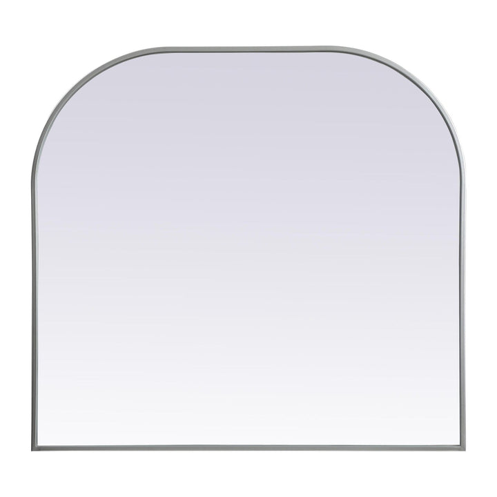 Metal Frame Arch Mirror in Silver by Elegant