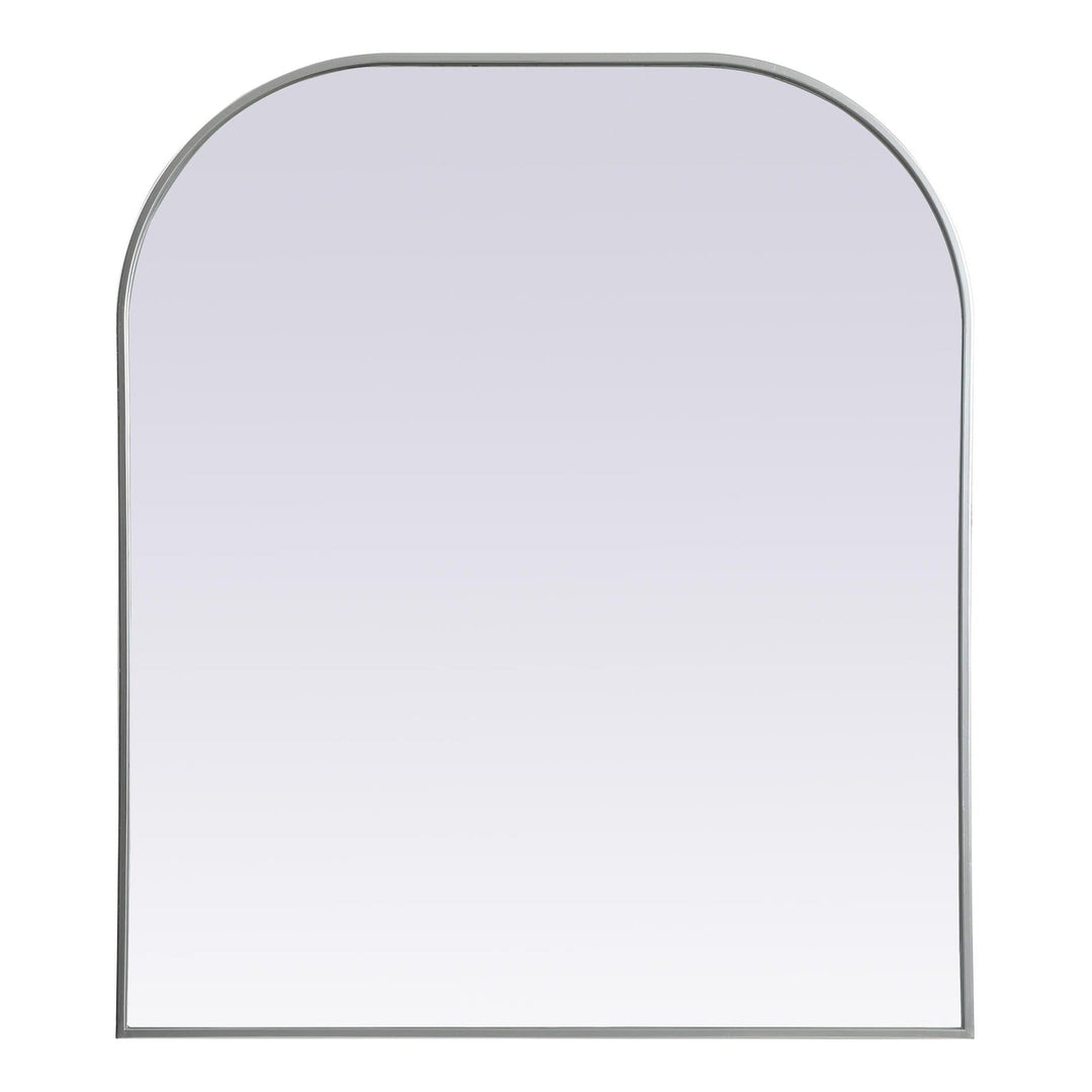 Metal Frame Arch Mirror in Silver by Elegant