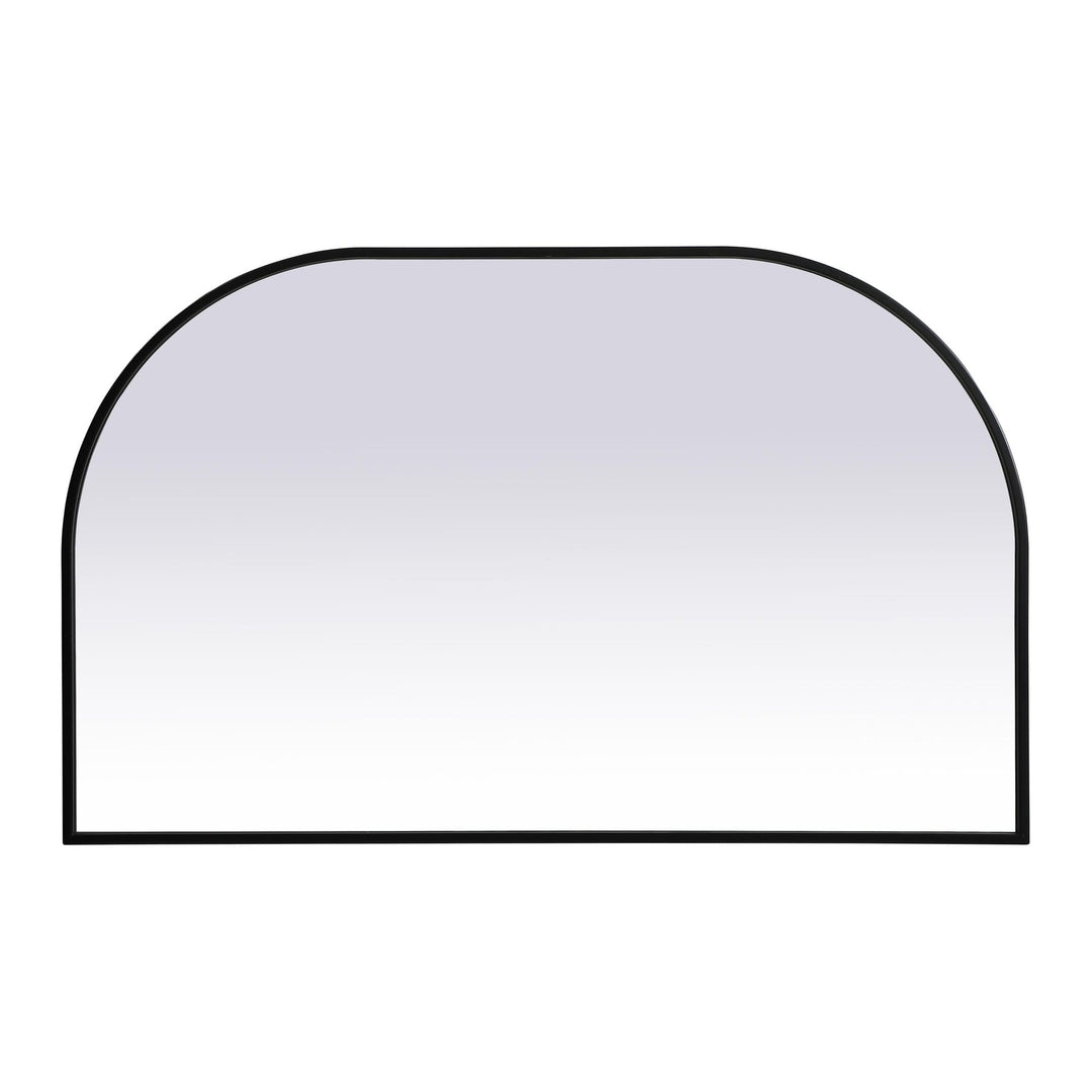 Metal Frame Arch Mirror in Black by Elegant
