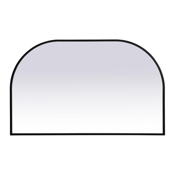 Metal Frame Arch Mirror in Black by Elegant