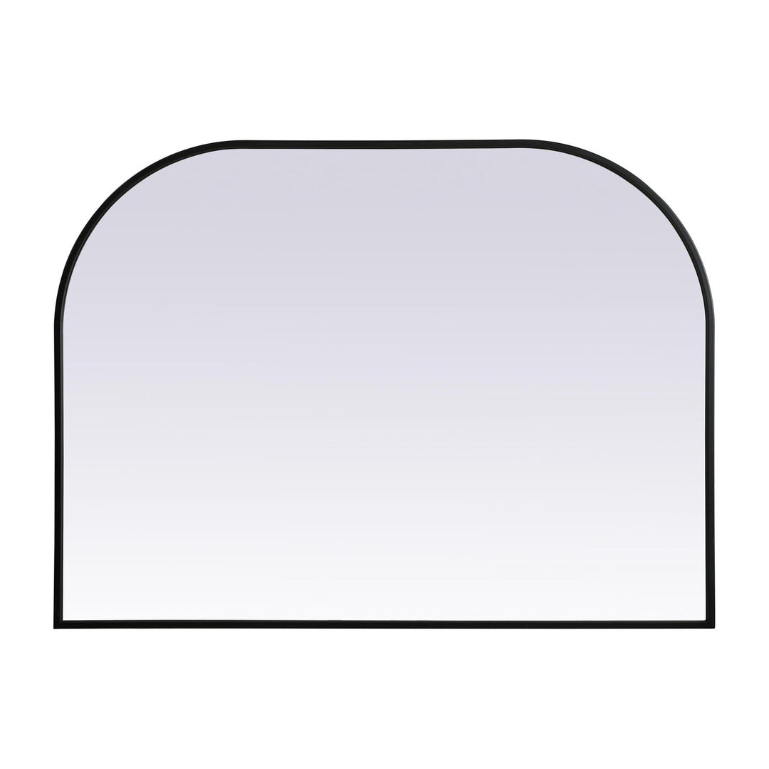 Metal Frame Arch Mirror in Black by Elegant