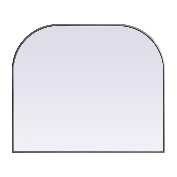 Metal Frame Arch Mirror in Silver by Elegant
