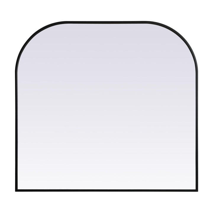 Metal Frame Arch Mirror in Black by Elegant