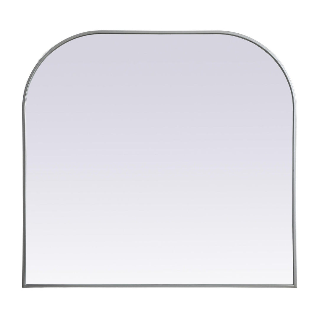 Metal Frame Arch Mirror in Silver by Elegant