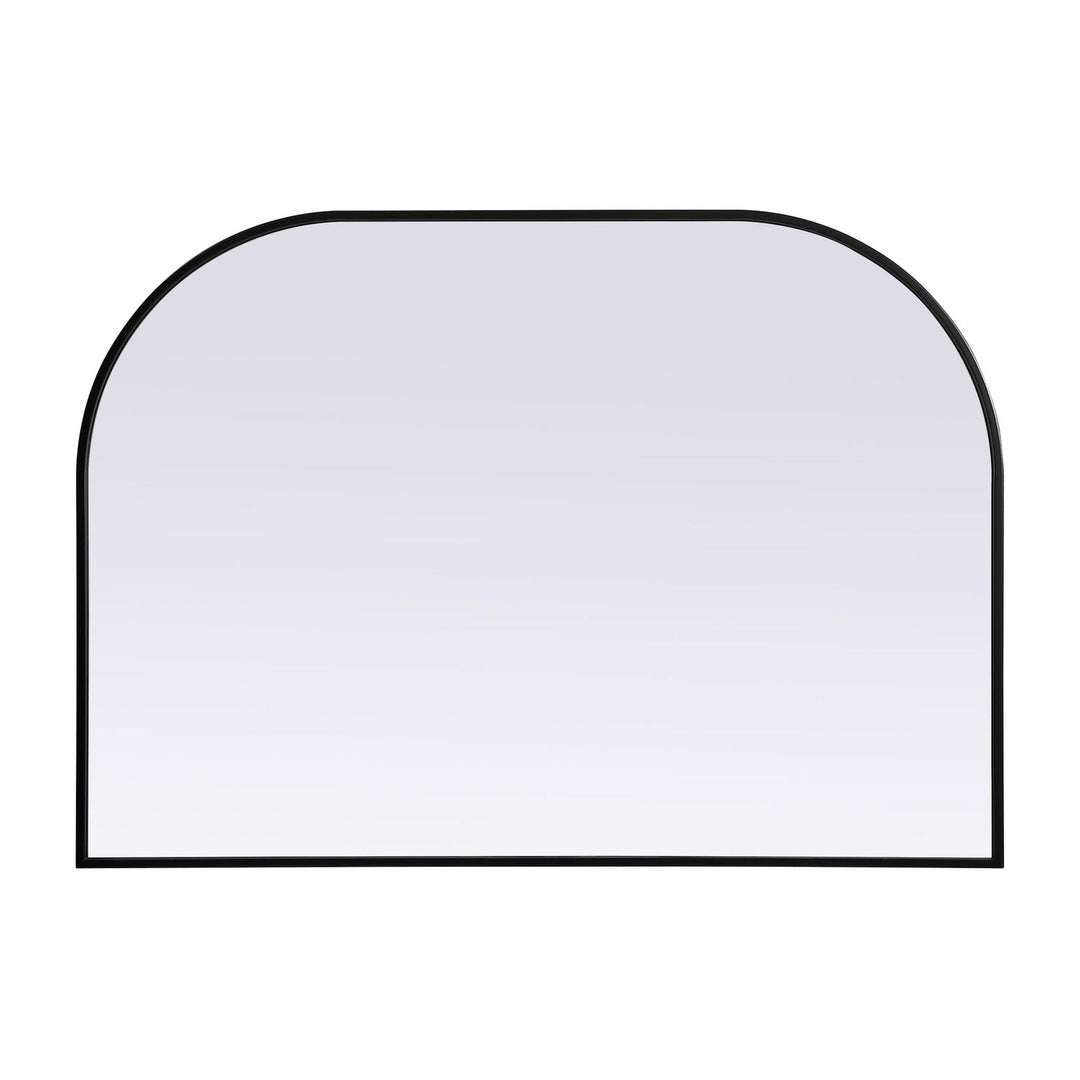 Metal Frame Arch Mirror in Black by Elegant