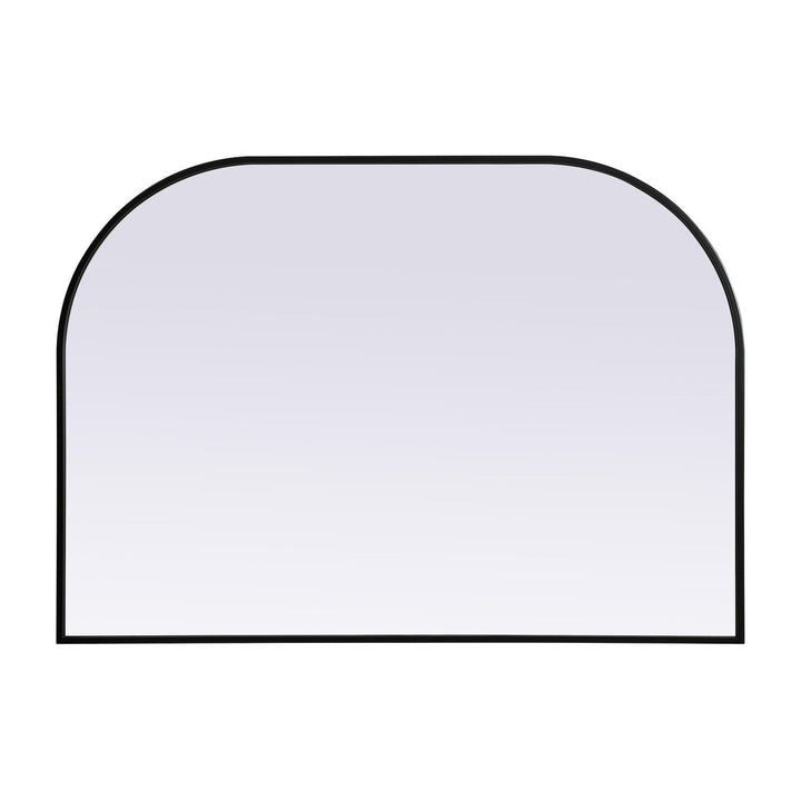 Metal Frame Arch Mirror in Black by Elegant
