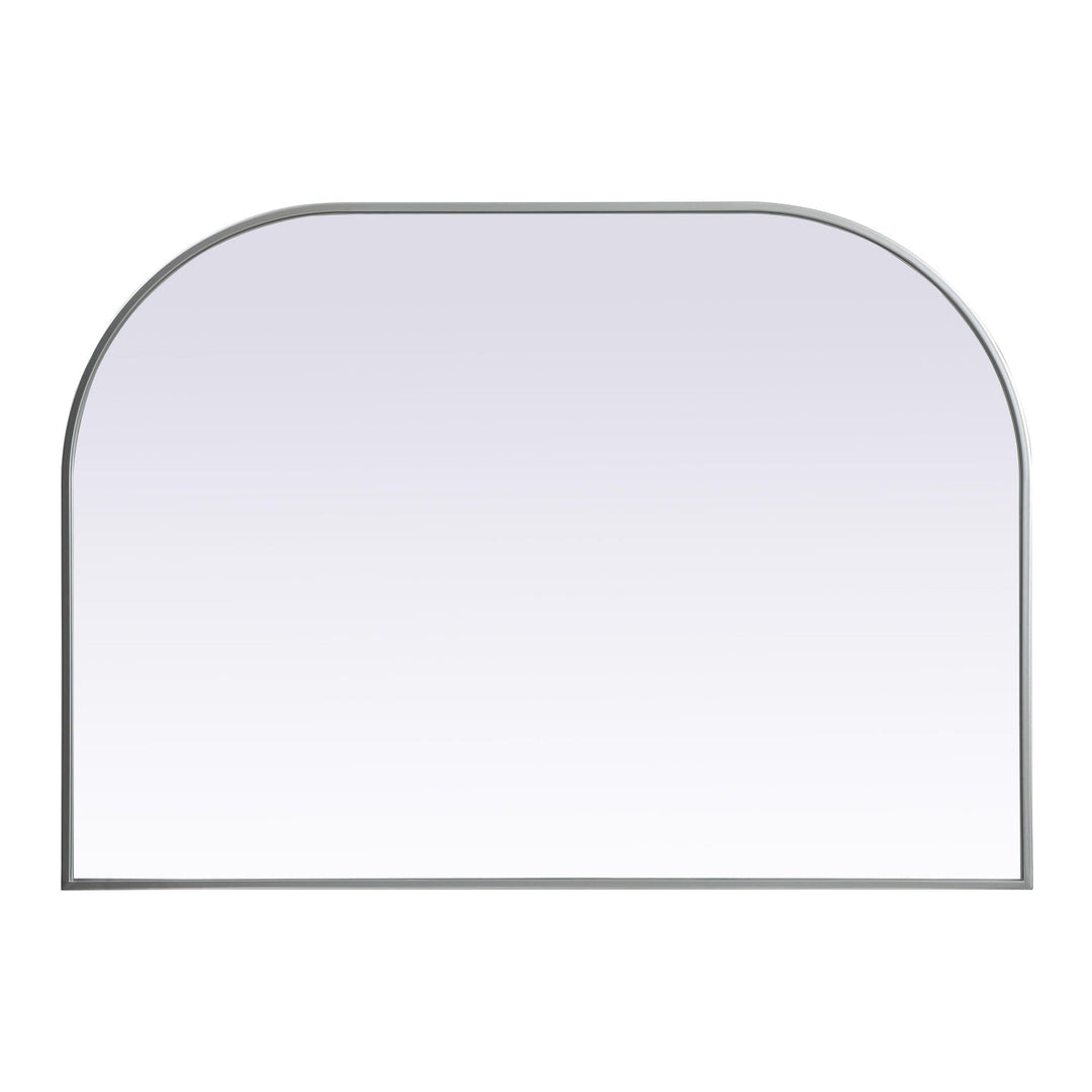 Metal Frame Arch Mirror in Silver by Elegant