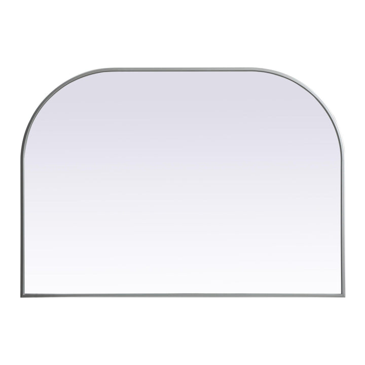 Metal Frame Arch Mirror in Silver by Elegant