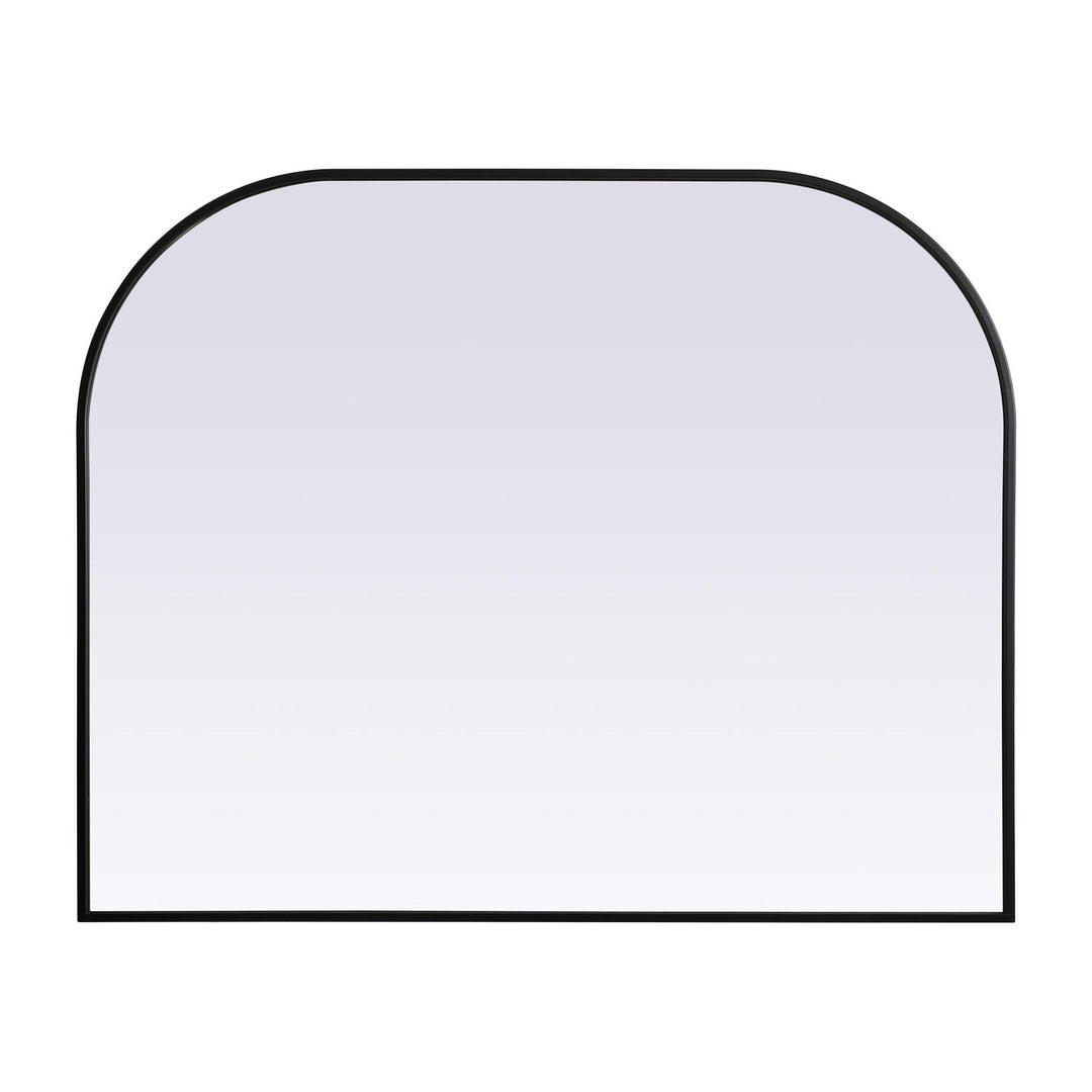 Metal Frame Arch Mirror in Black by Elegant