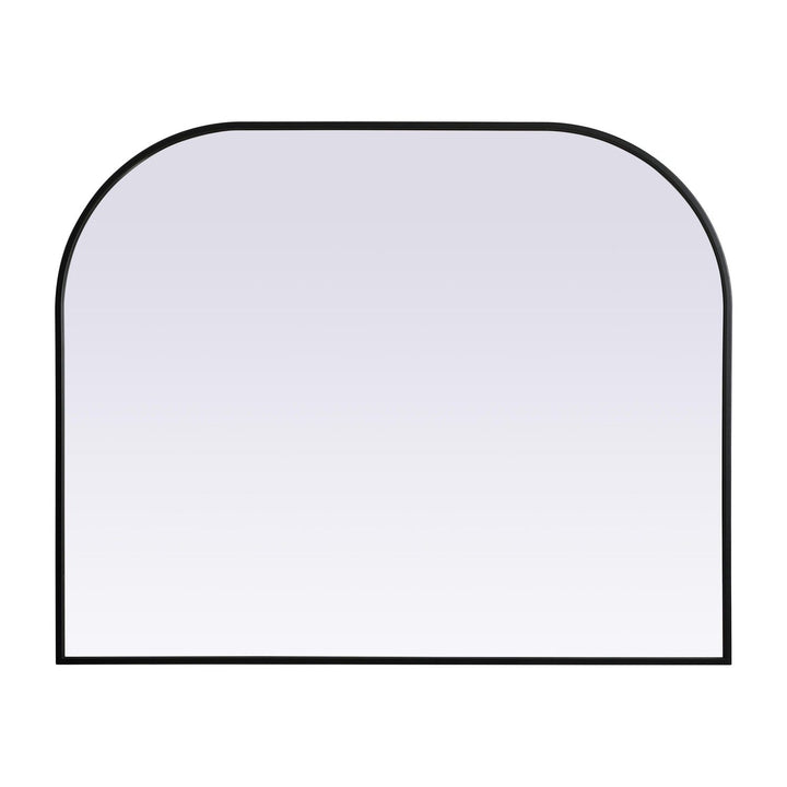 Metal Frame Arch Mirror in Black by Elegant