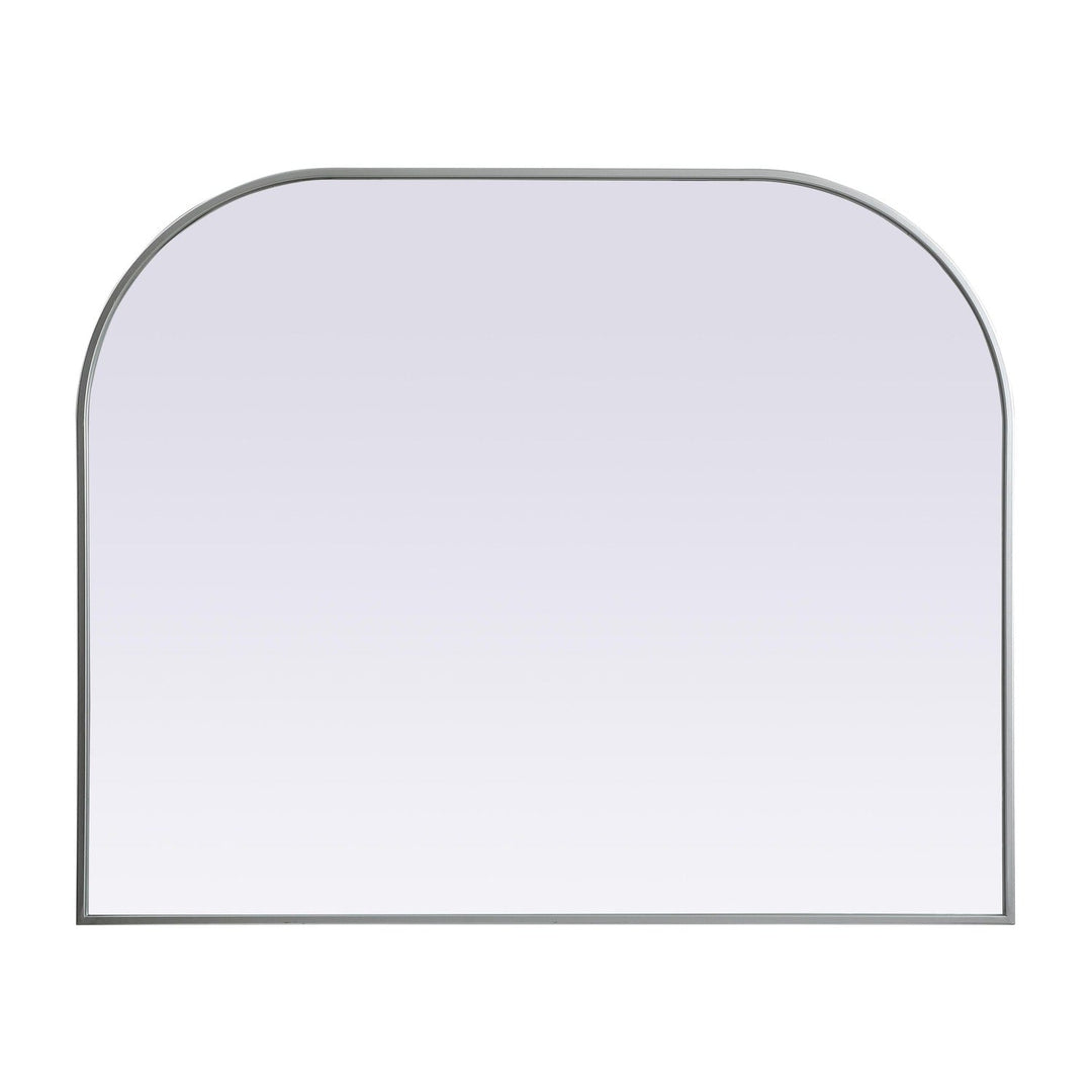 Metal Frame Arch Mirror in Silver by Elegant