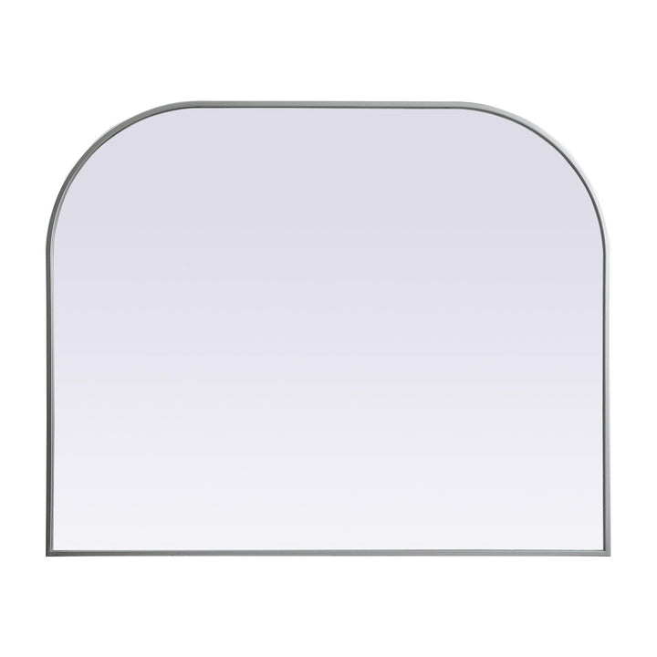 Metal Frame Arch Mirror in Silver by Elegant