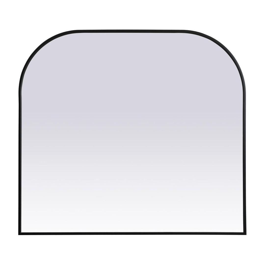 Metal Frame Arch Mirror in Black by Elegant