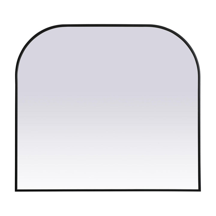 Metal Frame Arch Mirror in Black by Elegant