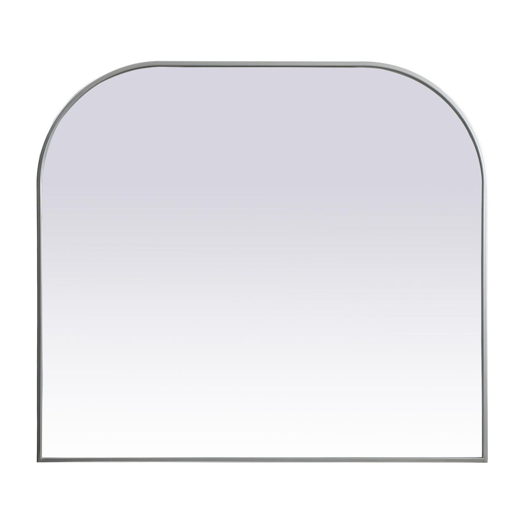 Metal Frame Arch Mirror in Silver by Elegant