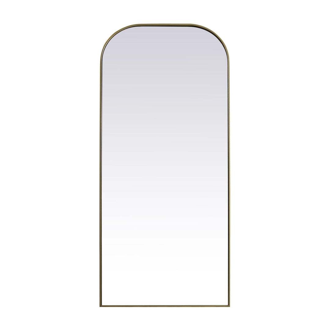 Metal Frame Arch Full Length Mirror in Brass by Elegant