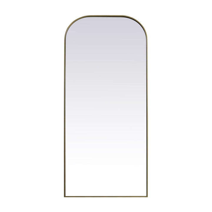 Metal Frame Arch Full Length Mirror in Brass by Elegant