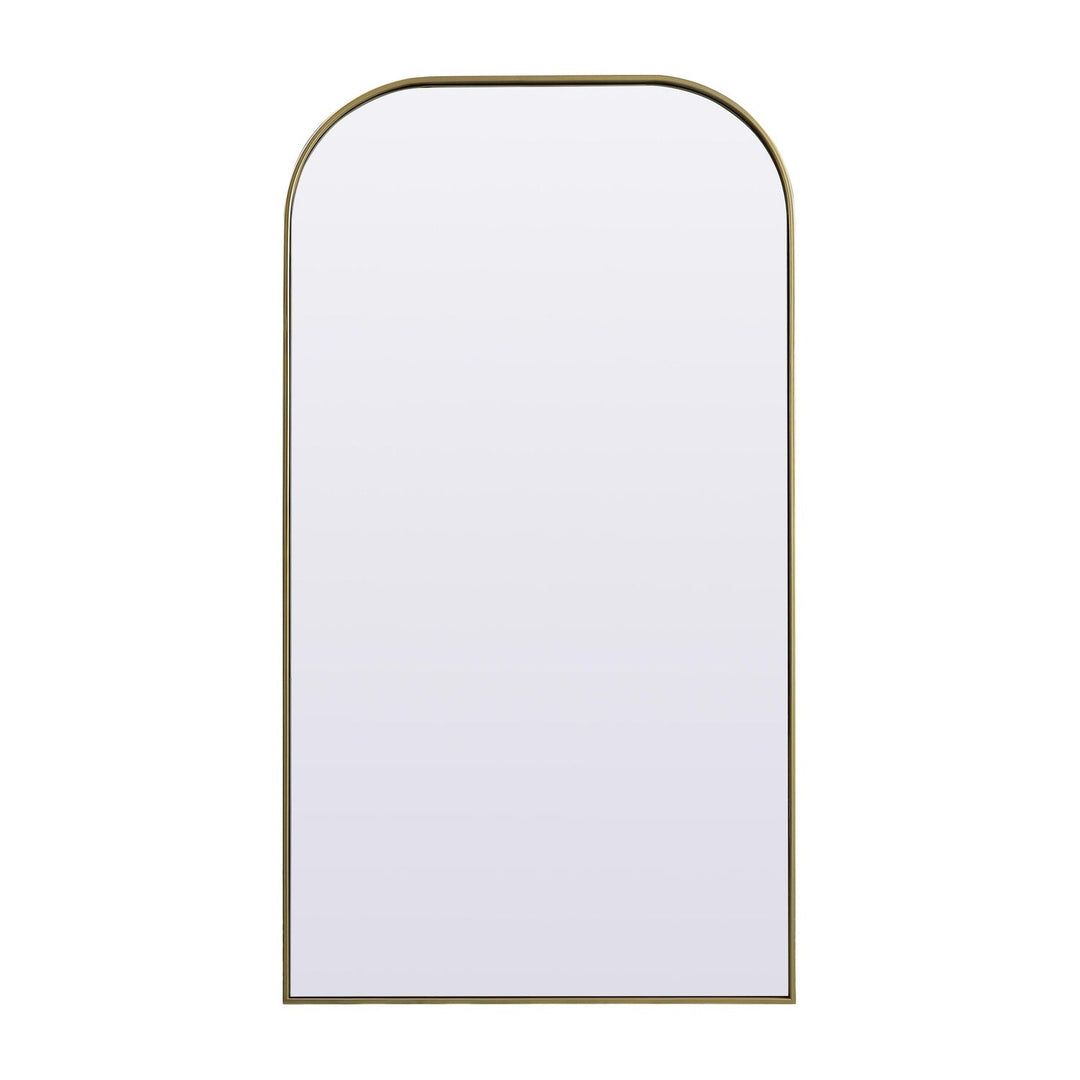 Metal Frame Arch Full Length Mirror in Brass by Elegant