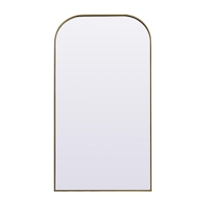 Metal Frame Arch Full Length Mirror in Brass by Elegant