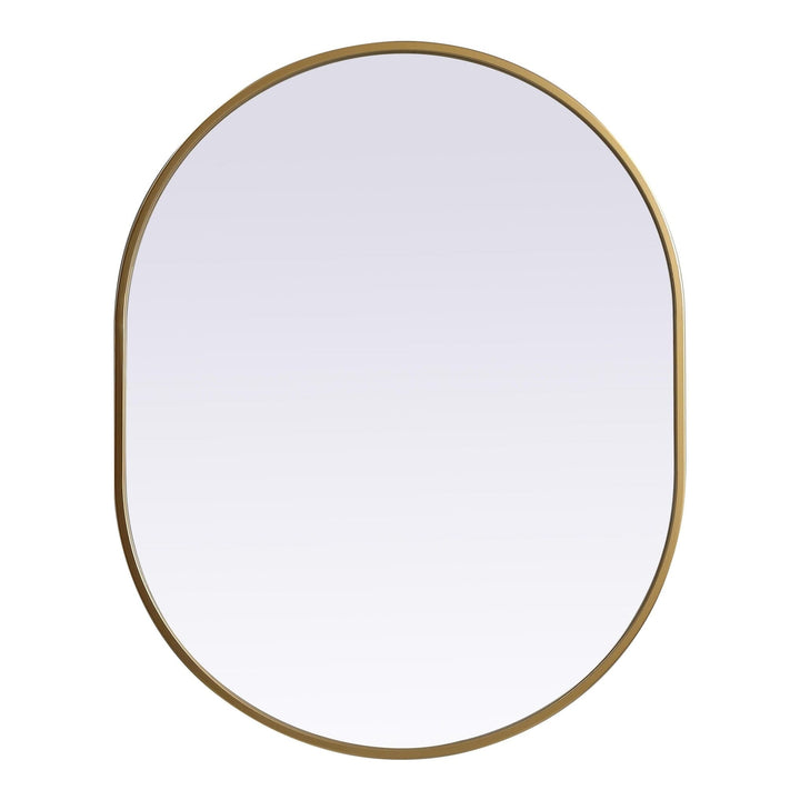 Metal Frame Oval Mirror II in Brass by Elegant