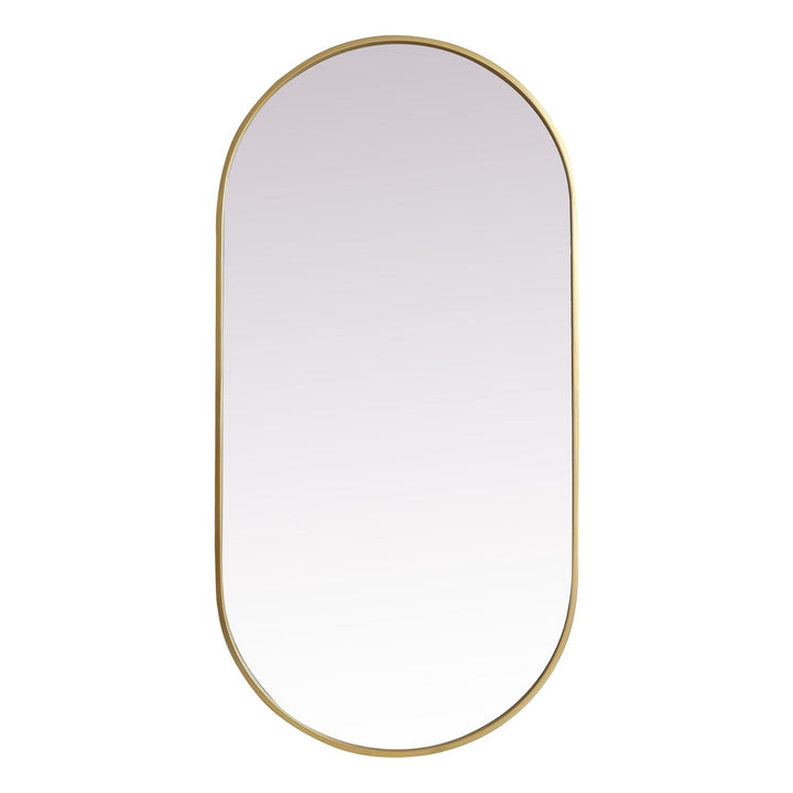 Metal Frame Oval Mirror II in Brass by Elegant