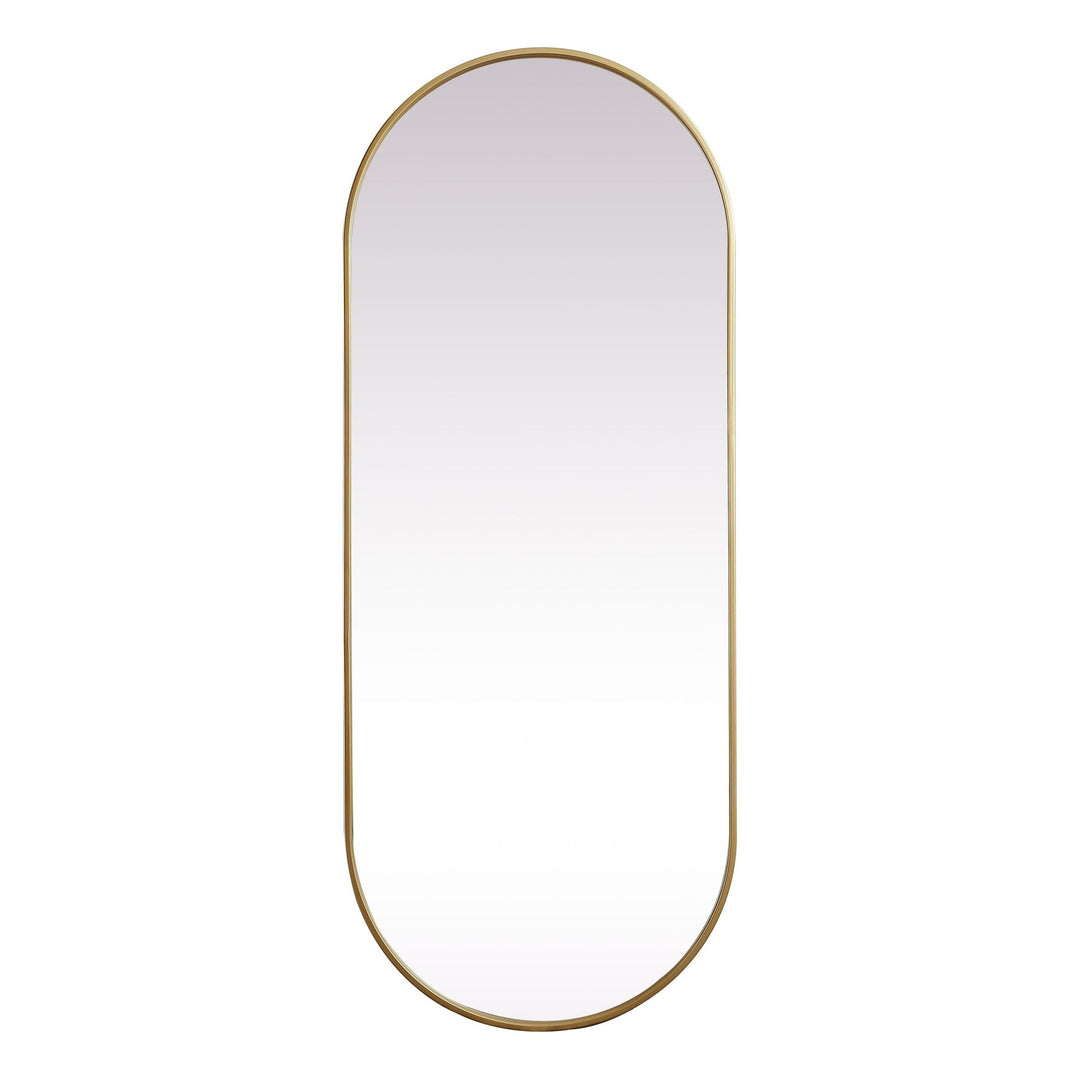 Metal Frame Oval Mirror II in Brass by Elegant