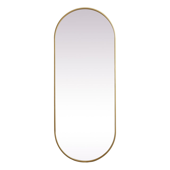 Metal Frame Oval Mirror II in Brass by Elegant