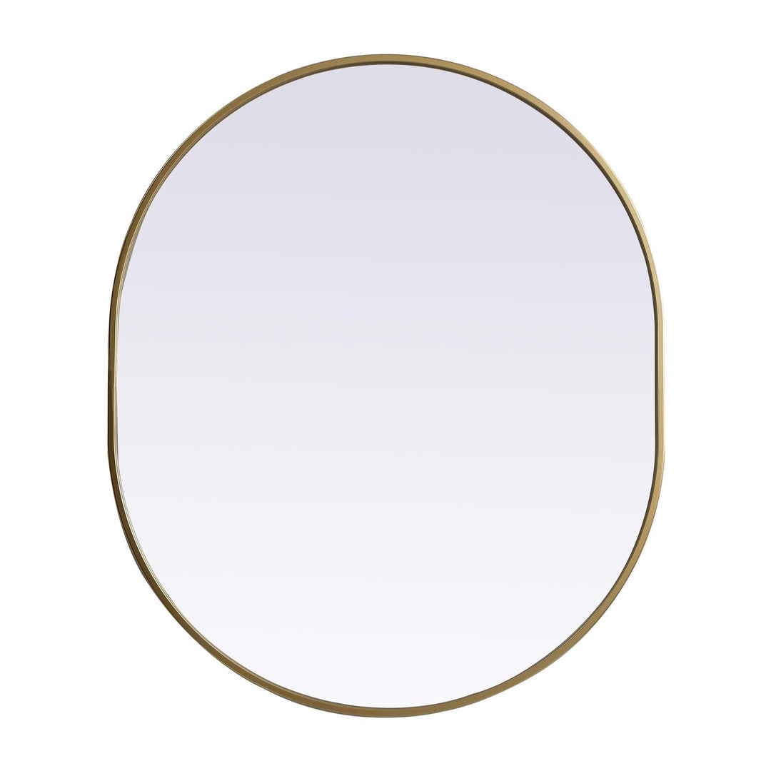 Metal Frame Oval Mirror II in Brass by Elegant