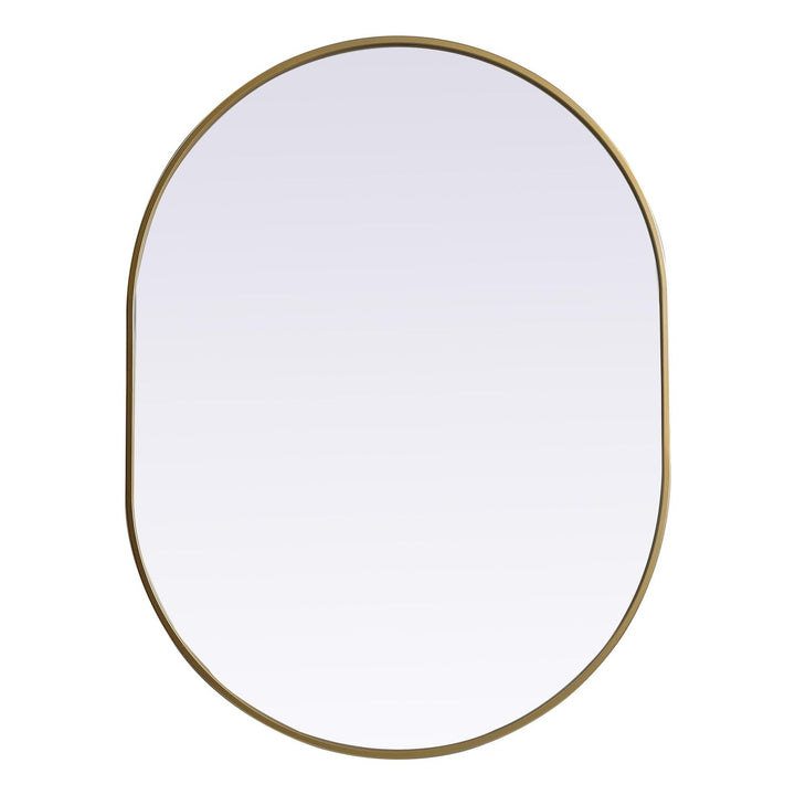 Metal Frame Oval Mirror II in Brass by Elegant
